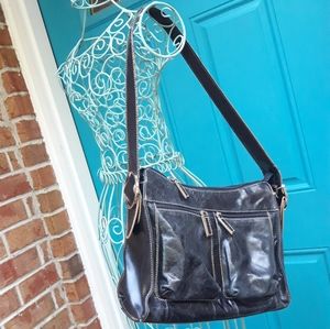 Vintage Purse Genuine Leather Handbag Black Shoulder Bag Worthington Real Leathe